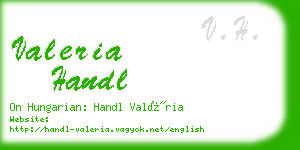 valeria handl business card